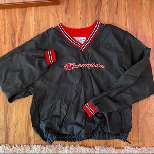 **SOLD** VINTAGE Champion Nylon Windbreaker V Neck